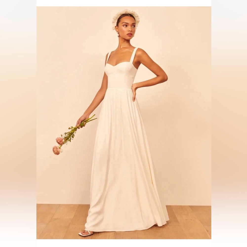 Reformation Cream Maxi Dress